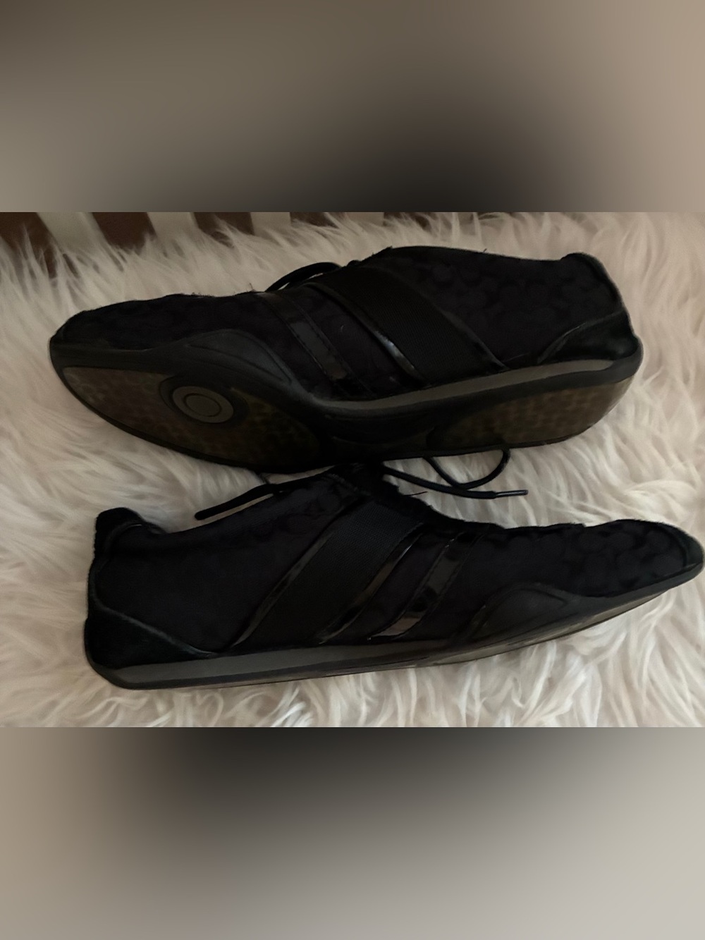 Coach Remonna Signature Sneakers - Black Sz 9.5 - Picture 9 of 15